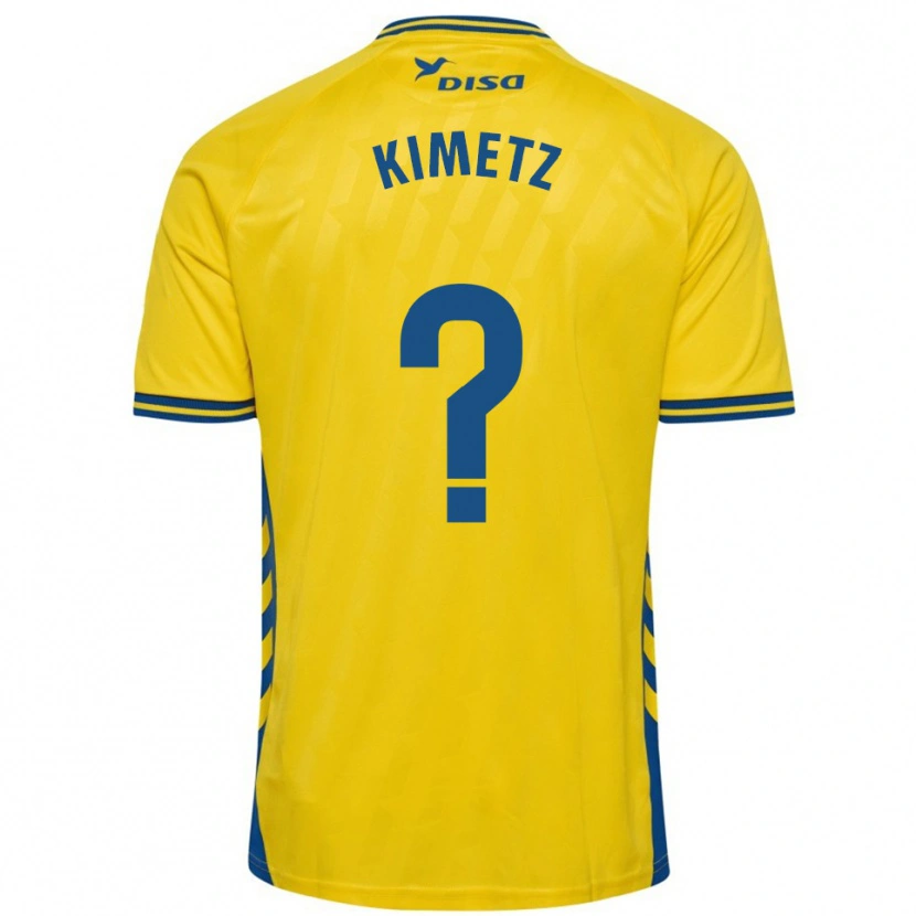 Danxen Bambino Maglia Kimetz García #0 Giallo Blu Kit Gara Home 2025/26 Maglietta
