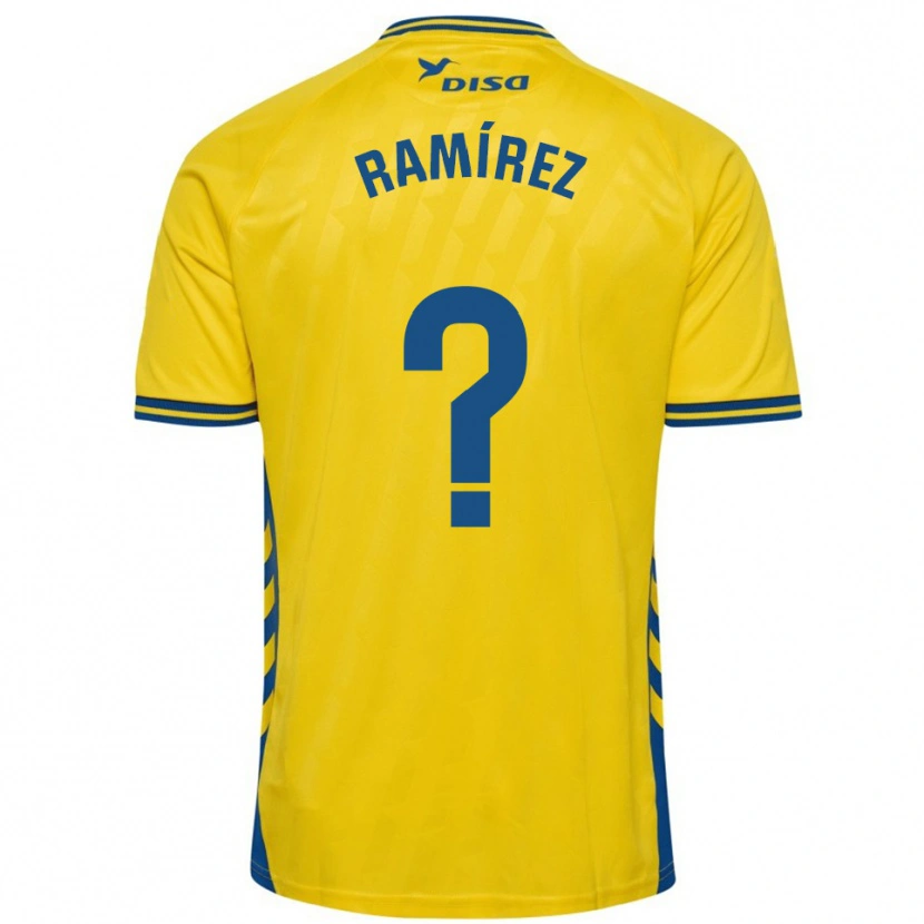 Danxen Bambino Maglia Daniel Ramírez #0 Giallo Blu Kit Gara Home 2025/26 Maglietta