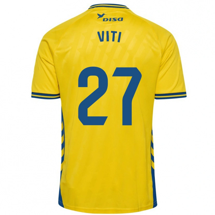 Danxen Bambino Maglia Viti #27 Giallo Blu Kit Gara Home 2025/26 Maglietta