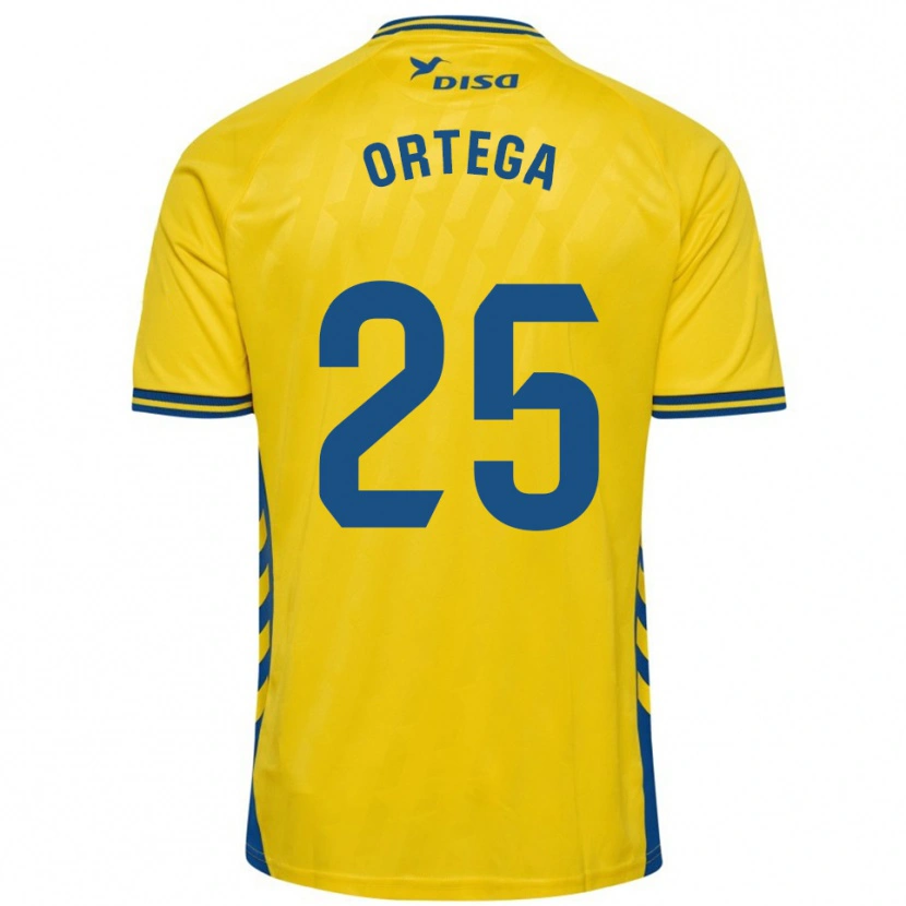 Danxen Bambino Maglia Edián Ortega #25 Giallo Blu Kit Gara Home 2025/26 Maglietta