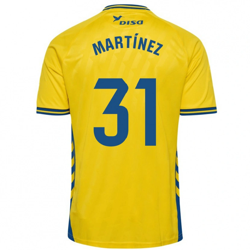 Danxen Bambino Maglia Ian Martínez #31 Giallo Blu Kit Gara Home 2025/26 Maglietta