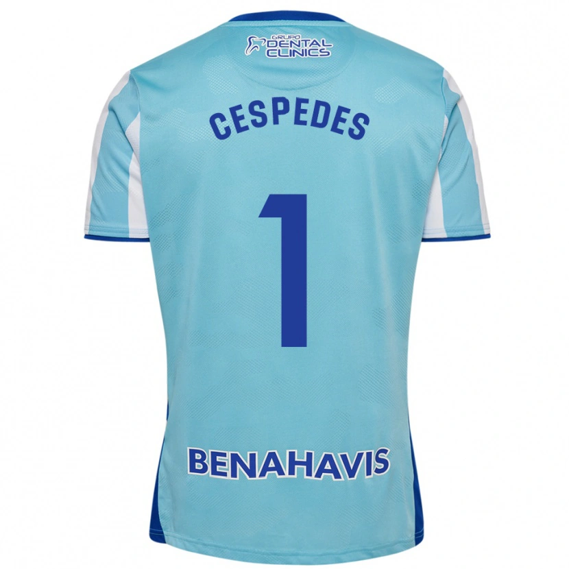 Danxen Bambino Maglia Andrés Céspedes #1 Azzurro Bianco Kit Gara Home 2025/26 Maglietta