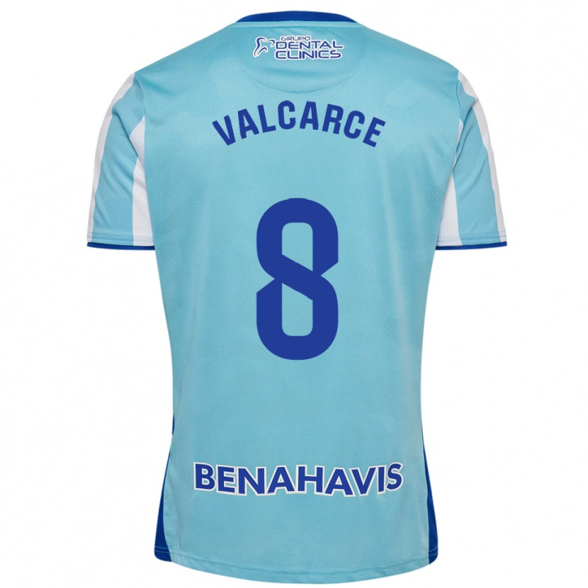 Danxen Bambino Maglia Alejandro Valcarce #8 Azzurro Bianco Kit Gara Home 2025/26 Maglietta