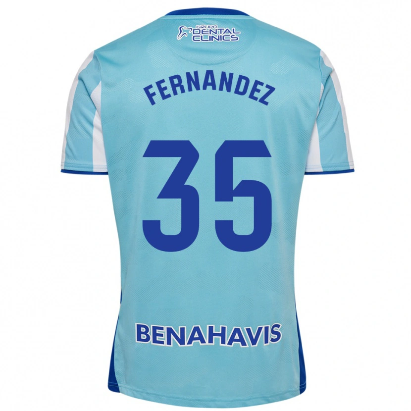 Danxen Bambino Maglia Inés Fernández #35 Azzurro Bianco Kit Gara Home 2025/26 Maglietta