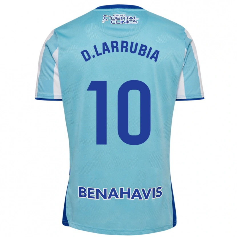 Danxen Bambino Maglia David Larrubia #10 Azzurro Bianco Kit Gara Home 2025/26 Maglietta
