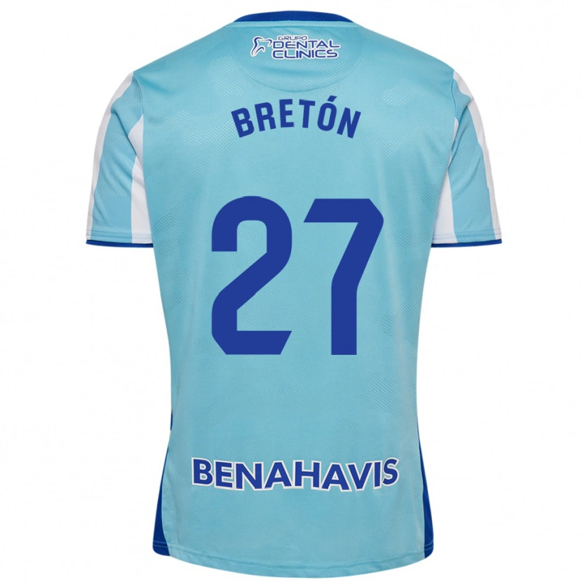 Danxen Bambino Maglia Lucas Bretón #27 Azzurro Bianco Kit Gara Home 2025/26 Maglietta