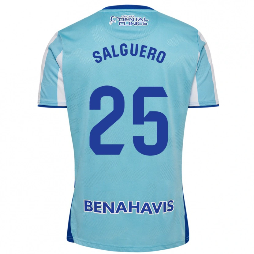 Danxen Bambino Maglia Ismael Salguero #25 Azzurro Bianco Kit Gara Home 2025/26 Maglietta