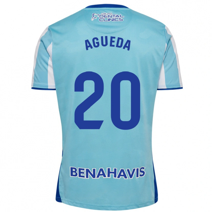 Danxen Bambino Maglia Agueda Gonzalez Sanz #20 Azzurro Bianco Kit Gara Home 2025/26 Maglietta