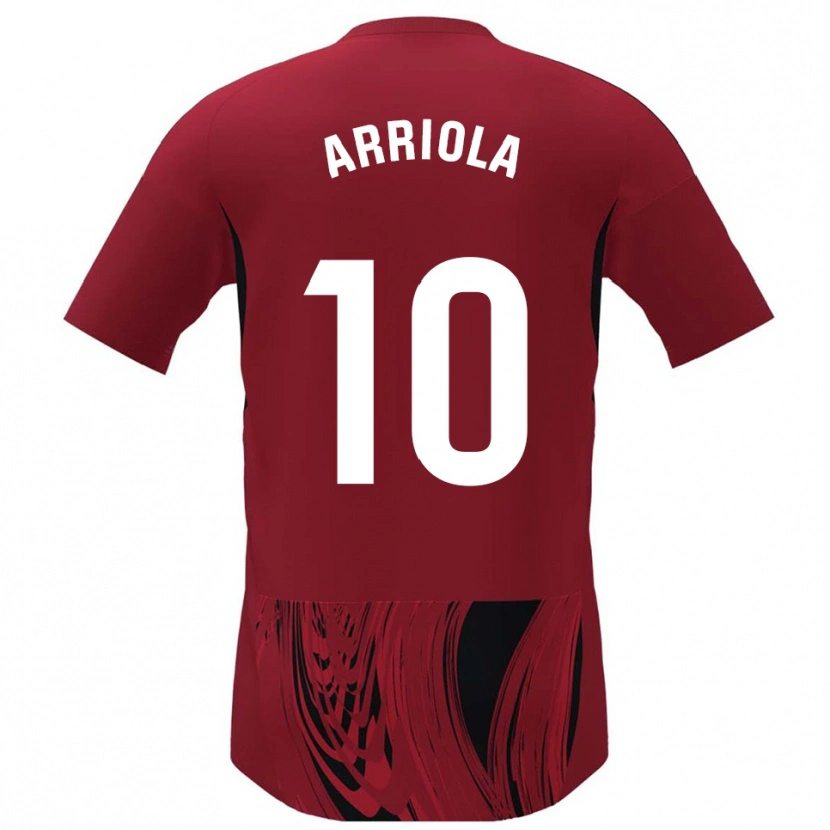 Danxen Bambino Maglia Marcos Arriola #10 Rosso Nero Kit Gara Home 2025/26 Maglietta