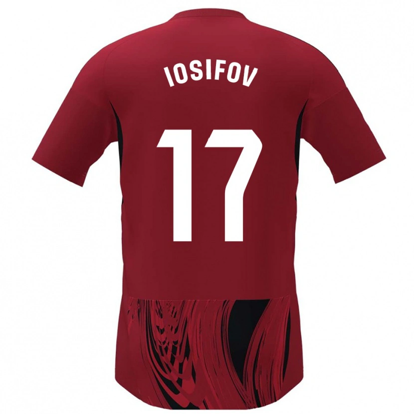 Danxen Bambino Maglia Nikita Iosifov #17 Rosso Nero Kit Gara Home 2025/26 Maglietta