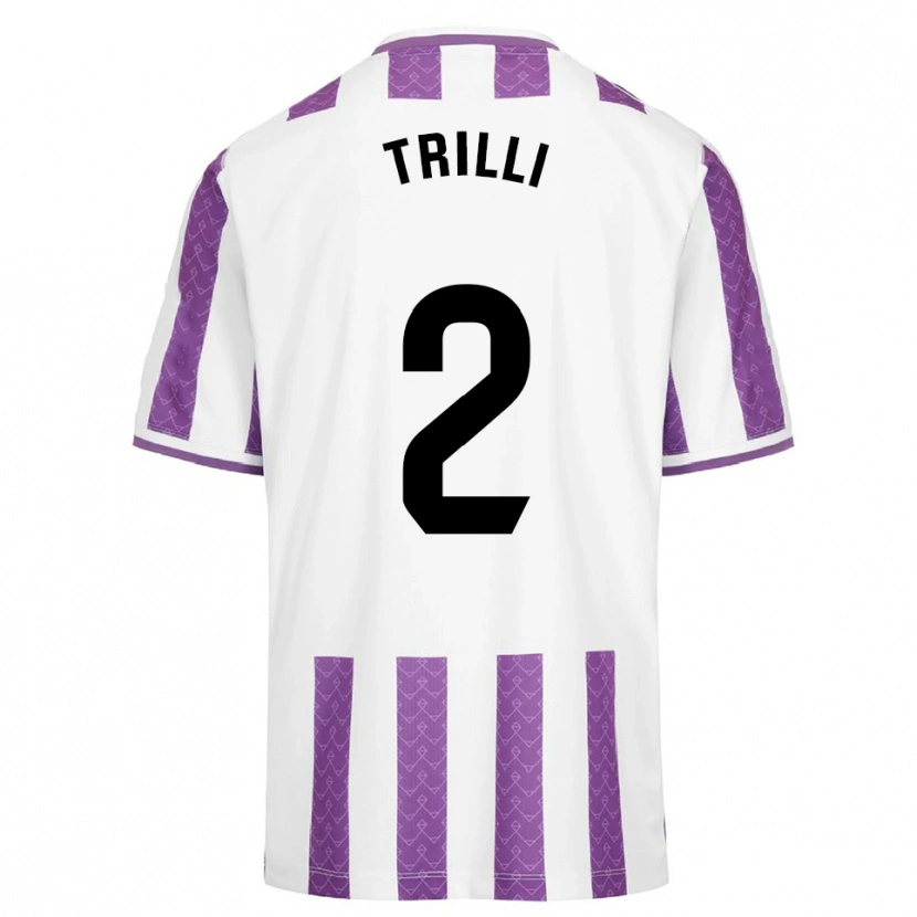 Danxen Bambino Maglia Trilli #2 Viola Bianco Kit Gara Home 2025/26 Maglietta
