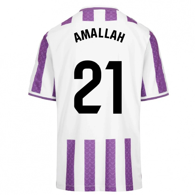Danxen Bambino Maglia Selim Amallah #21 Viola Bianco Kit Gara Home 2025/26 Maglietta