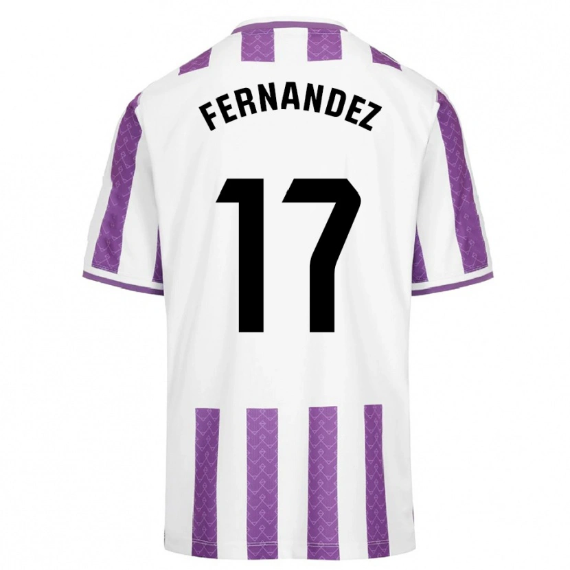 Danxen Bambino Maglia Dani Fernández #17 Viola Bianco Kit Gara Home 2025/26 Maglietta