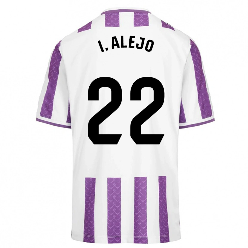 Danxen Bambino Maglia Iván Alejo #22 Viola Bianco Kit Gara Home 2025/26 Maglietta