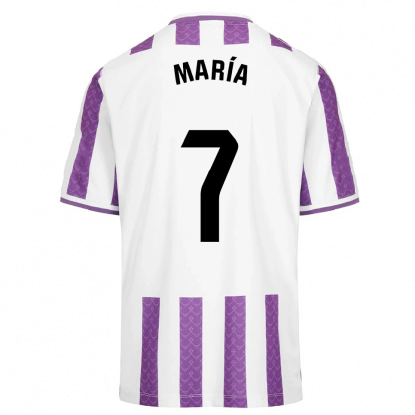 Danxen Bambino Maglia María González Bombín #7 Viola Bianco Kit Gara Home 2025/26 Maglietta
