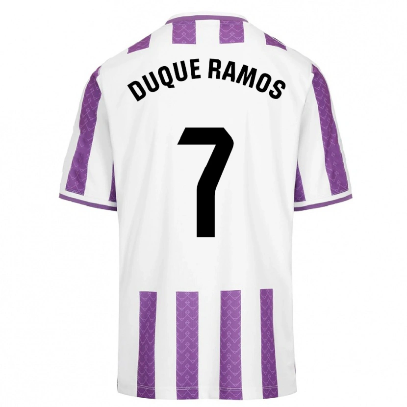 Danxen Bambino Maglia Carmen Duque Ramos #7 Viola Bianco Kit Gara Home 2025/26 Maglietta