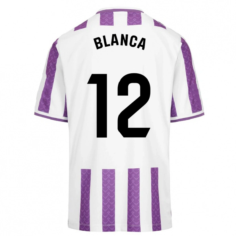 Danxen Bambino Maglia Blanca Serrano Llanos #12 Viola Bianco Kit Gara Home 2025/26 Maglietta