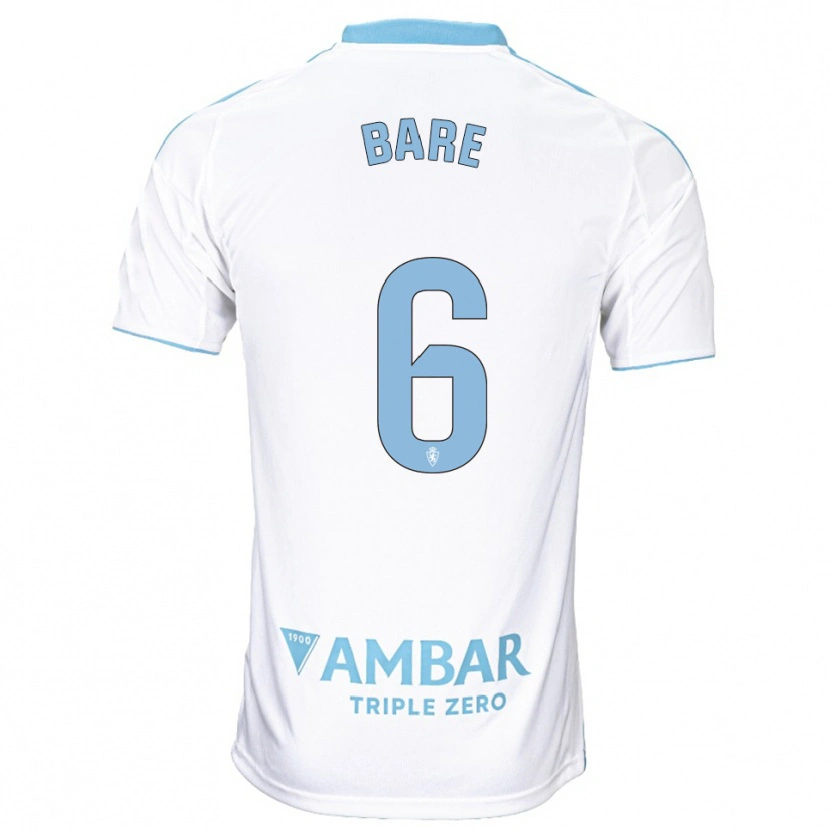 Danxen Bambino Maglia Keidi Bare #6 Bianco Azzurro Kit Gara Home 2025/26 Maglietta