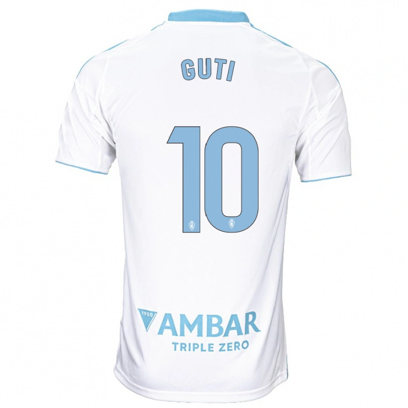 Danxen Bambino Maglia Raúl Guti #10 Bianco Azzurro Kit Gara Home 2025/26 Maglietta