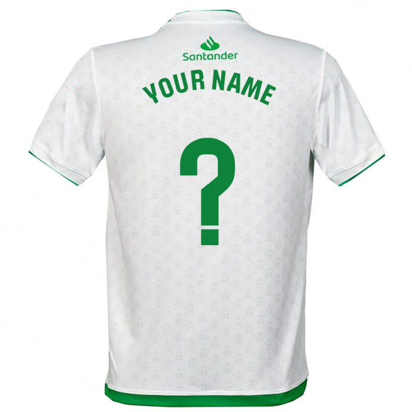 Danxen Bambino Maglia Il Tuo Nome #0 Verde Bianco Kit Gara Home 2025/26 Maglietta