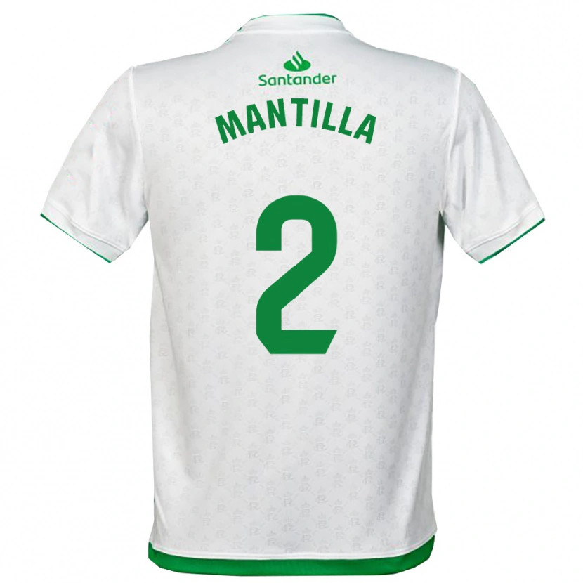 Danxen Bambino Maglia Álvaro Mantilla #2 Verde Bianco Kit Gara Home 2025/26 Maglietta