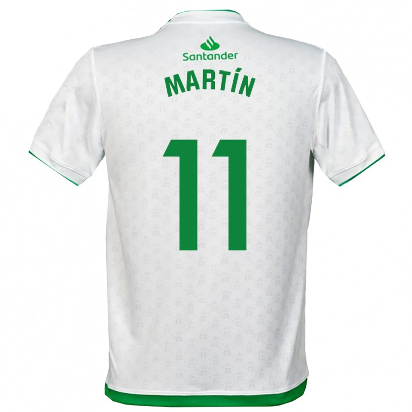 Danxen Bambino Maglia Andrés Martín #11 Verde Bianco Kit Gara Home 2025/26 Maglietta