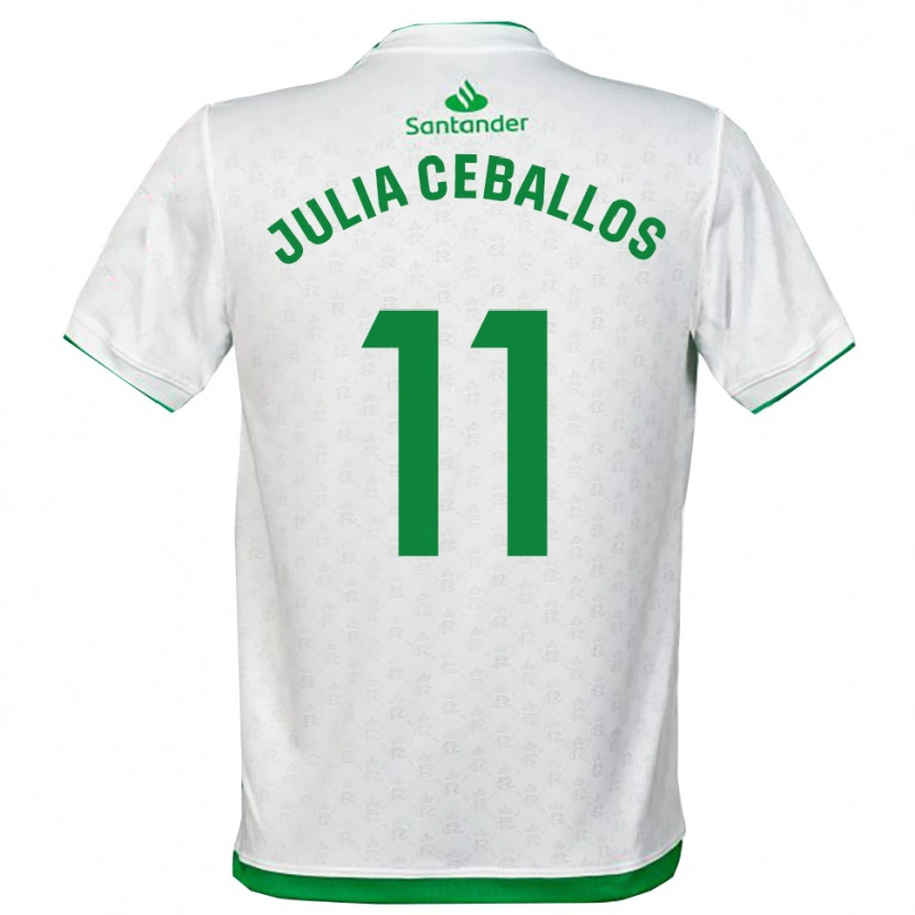 Danxen Bambino Maglia Julia Ceballos Carrancio #11 Verde Bianco Kit Gara Home 2025/26 Maglietta