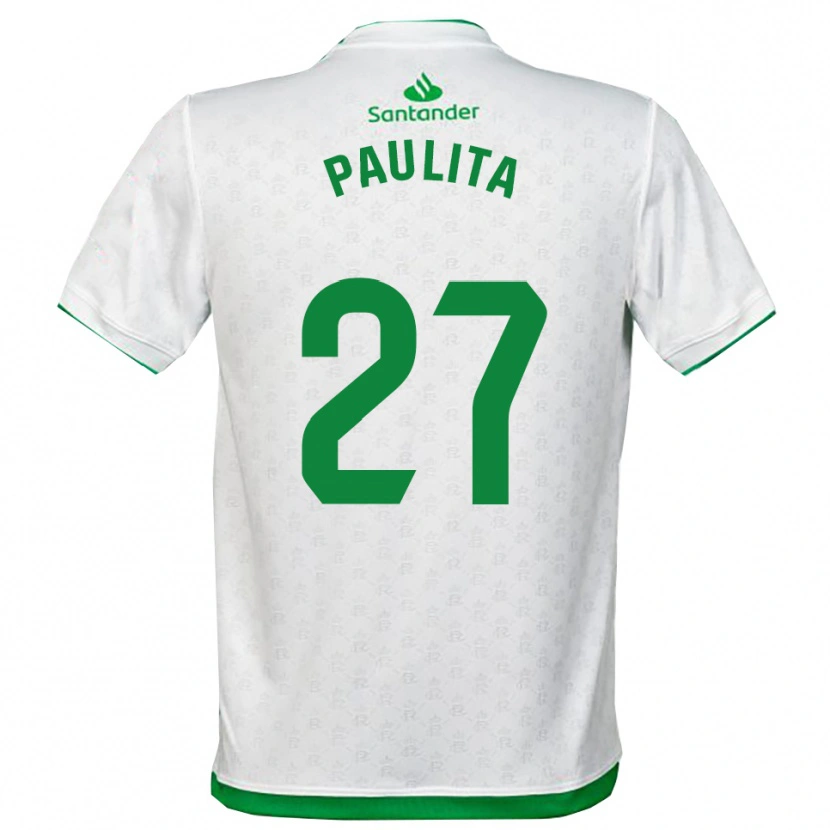 Danxen Bambino Maglia Paula García Hontañón #27 Verde Bianco Kit Gara Home 2025/26 Maglietta