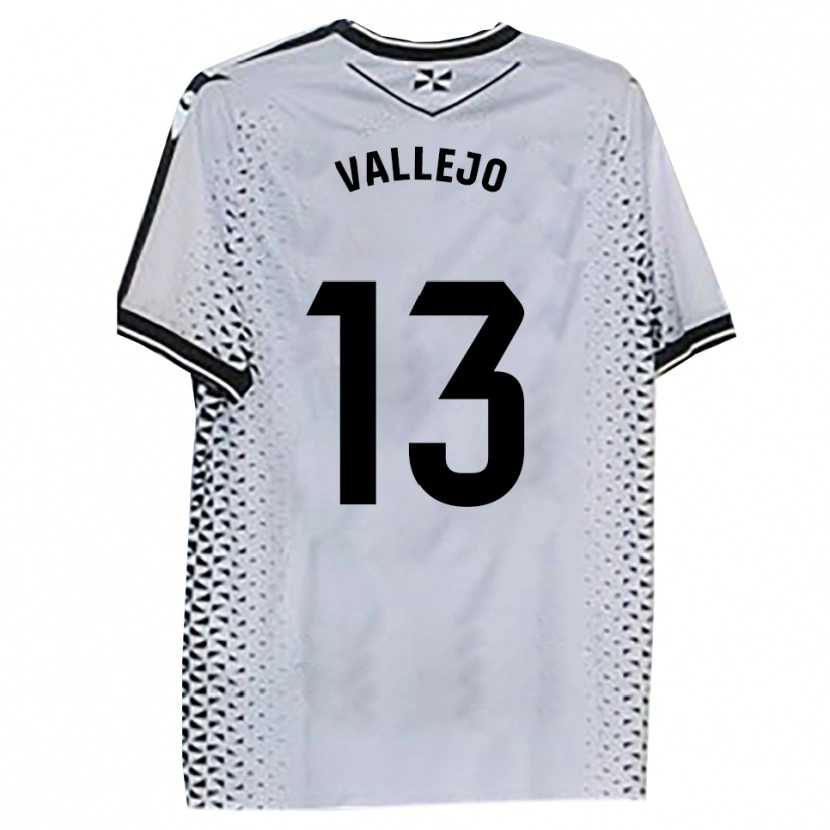 Danxen Bambino Maglia Guillermo Vallejo #13 Bianco Nero Kit Gara Home 2025/26 Maglietta