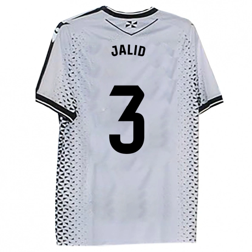 Danxen Bambino Maglia Jalid #3 Bianco Nero Kit Gara Home 2025/26 Maglietta