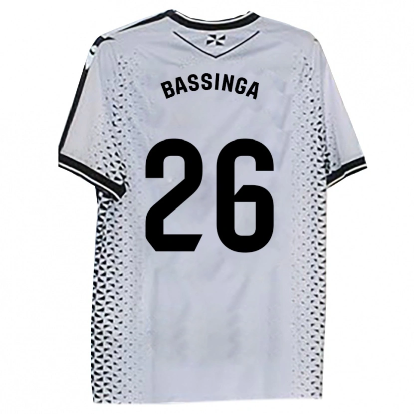 Danxen Bambino Maglia Aboubacar Bassinga #26 Bianco Nero Kit Gara Home 2025/26 Maglietta