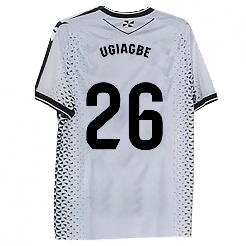Danxen Bambino Maglia Efe Ugiagbe #26 Bianco Nero Kit Gara Home 2025/26 Maglietta