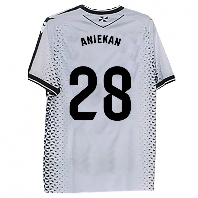 Danxen Bambino Maglia Bless Aniekan #28 Bianco Nero Kit Gara Home 2025/26 Maglietta