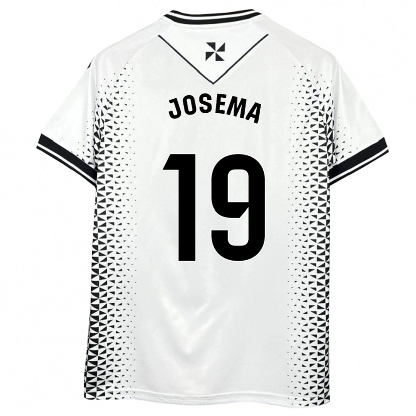 Danxen Bambino Maglia Josema #19 Bianco Nero Kit Gara Home 2025/26 Maglietta