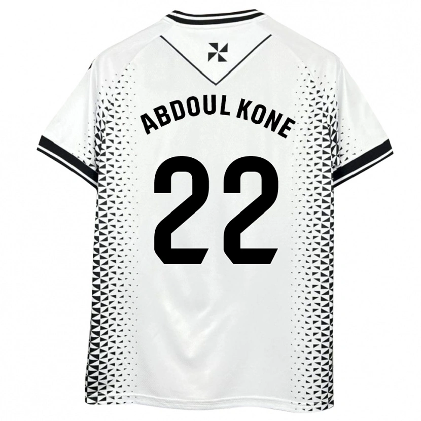 Danxen Bambino Maglia Kialy Abdoul Kone #22 Bianco Nero Kit Gara Home 2025/26 Maglietta