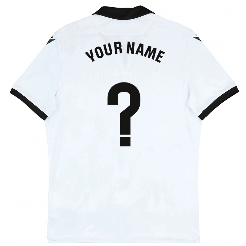 Danxen Bambino Maglia Il Tuo Nome #0 Bianco Nero Kit Gara Home 2025/26 Maglietta