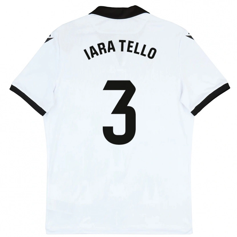 Danxen Bambino Maglia Iara Tello #3 Bianco Nero Kit Gara Home 2025/26 Maglietta