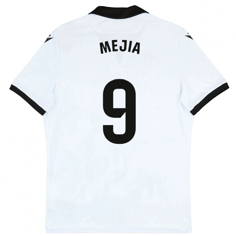 Danxen Bambino Maglia Mateo Mejía #9 Bianco Nero Kit Gara Home 2025/26 Maglietta