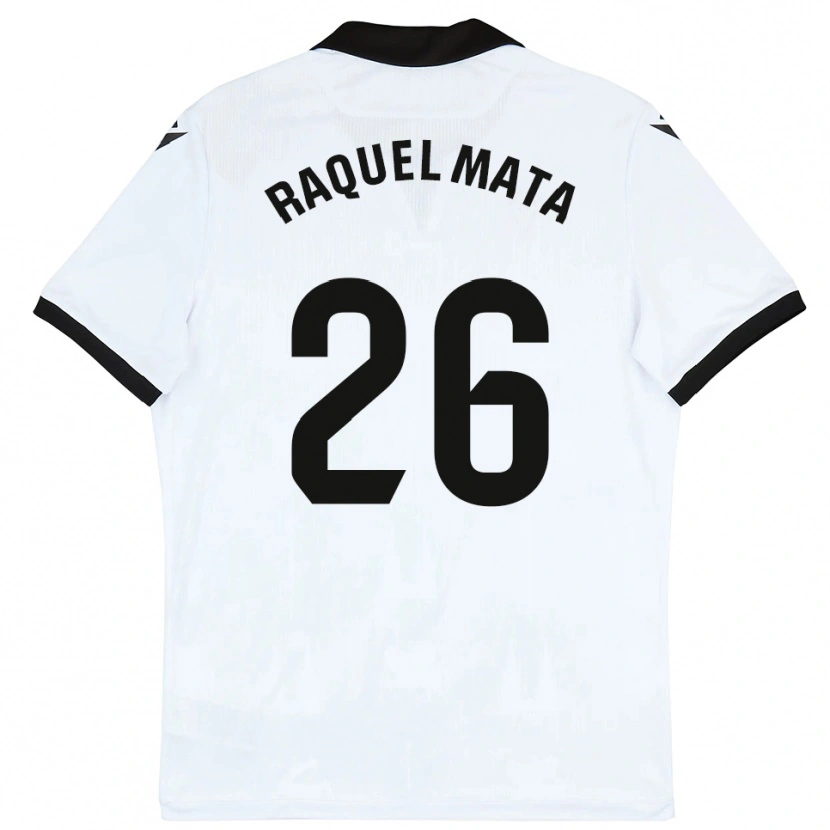 Danxen Bambino Maglia Raquel Mata #26 Bianco Nero Kit Gara Home 2025/26 Maglietta