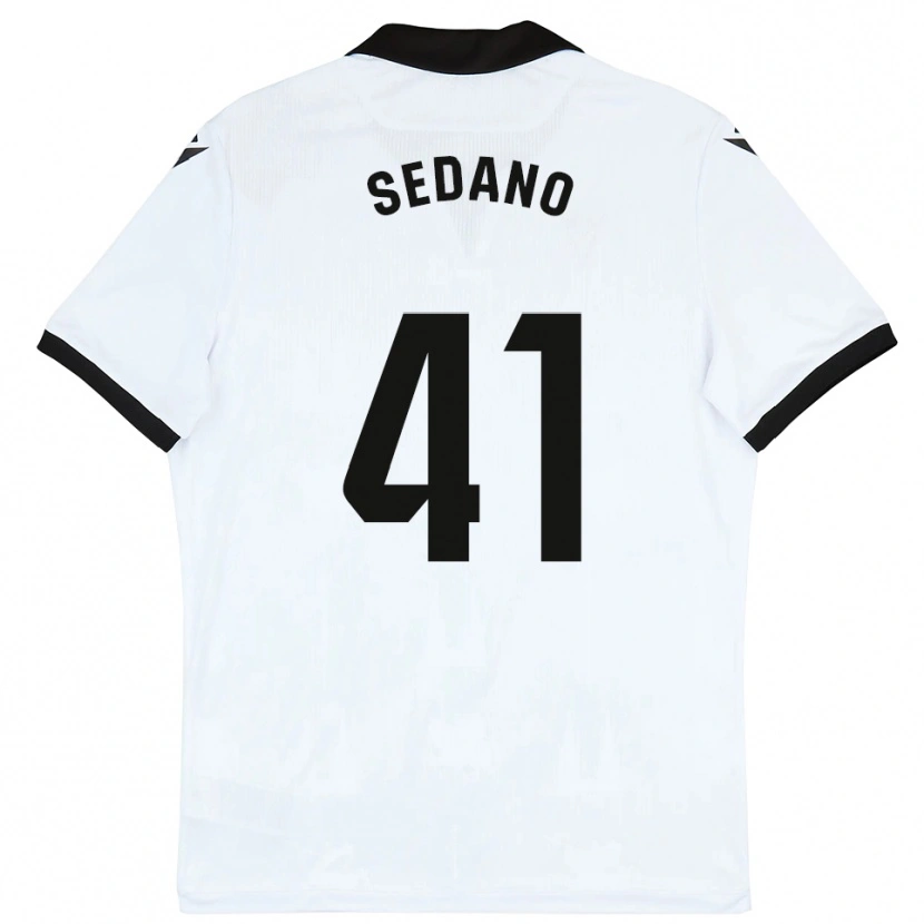 Danxen Bambino Maglia Hugo Sedano #41 Bianco Nero Kit Gara Home 2025/26 Maglietta