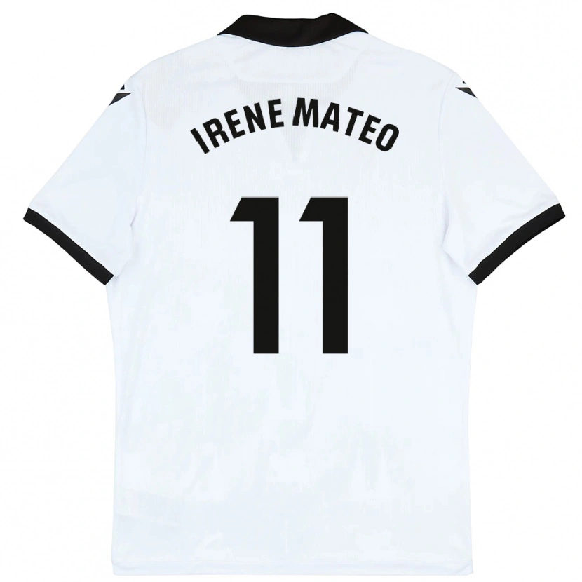 Danxen Bambino Maglia Irene Mateo #11 Bianco Nero Kit Gara Home 2025/26 Maglietta