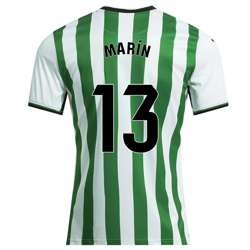 Danxen Bambino Maglia Carlos Marín #13 Bianco Verde Kit Gara Home 2025/26 Maglietta