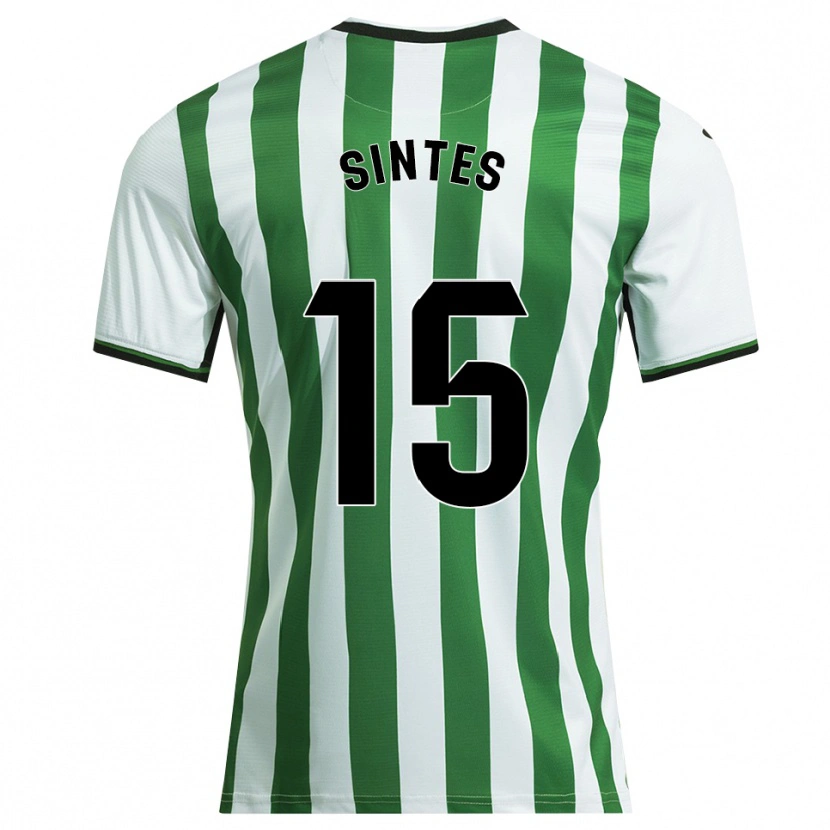Danxen Bambino Maglia Xavi Sintes #15 Bianco Verde Kit Gara Home 2025/26 Maglietta