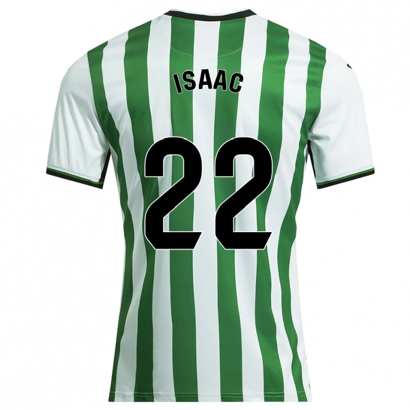 Danxen Bambino Maglia Carlos Isaac #22 Bianco Verde Kit Gara Home 2025/26 Maglietta