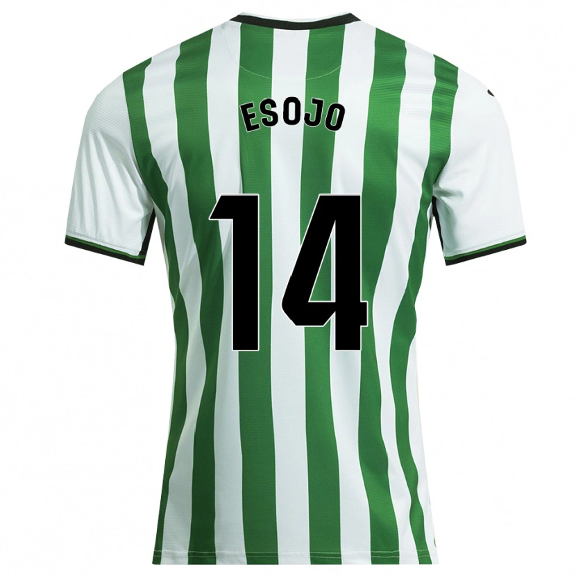 Danxen Bambino Maglia Marta Esojo Serrano #14 Bianco Verde Kit Gara Home 2025/26 Maglietta