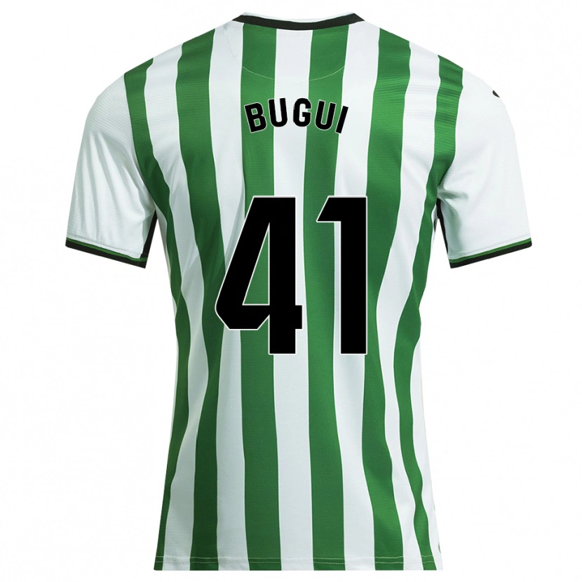 Danxen Bambino Maglia Bugui #41 Bianco Verde Kit Gara Home 2025/26 Maglietta
