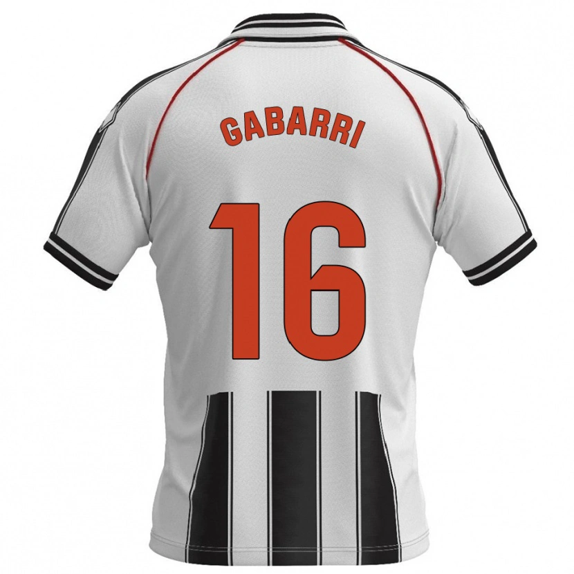 Danxen Bambino Maglia Toni Gabarri #16 Bianco Nero Kit Gara Home 2025/26 Maglietta