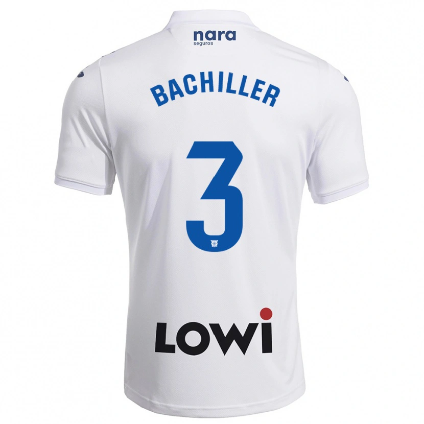 Danxen Bambino Maglia Iker Bachiller #3 Bianco Blu Scuro Kit Gara Home 2025/26 Maglietta