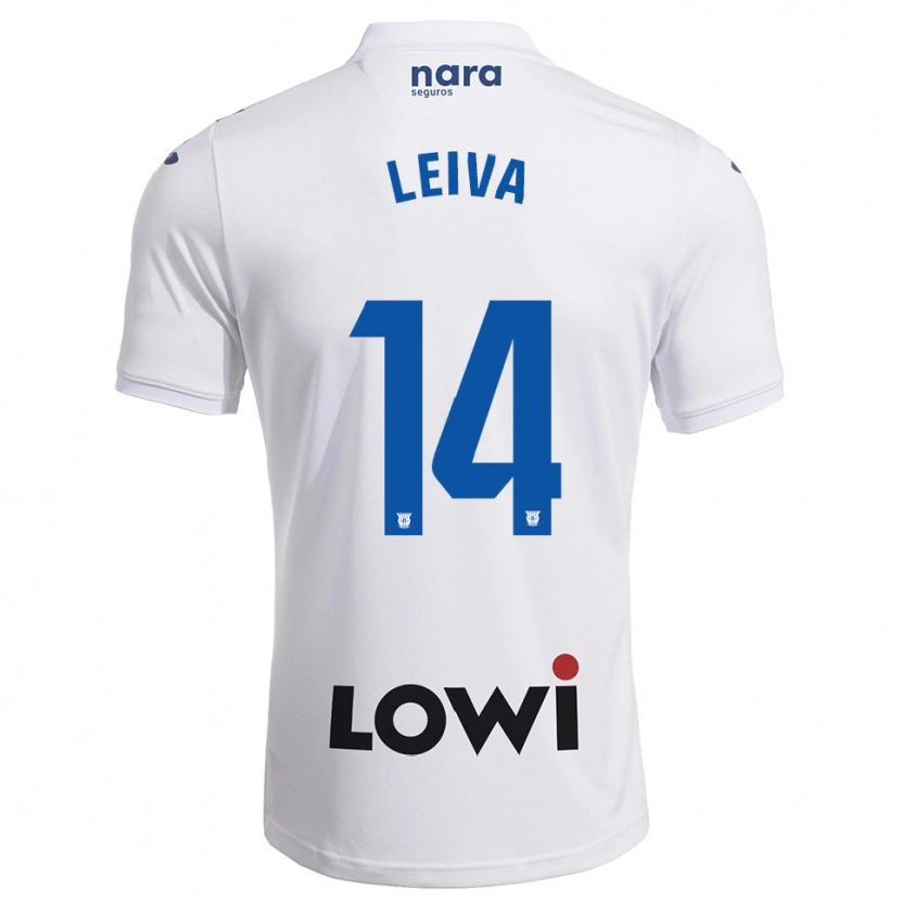 Danxen Bambino Maglia Marcos Leiva #14 Bianco Blu Scuro Kit Gara Home 2025/26 Maglietta