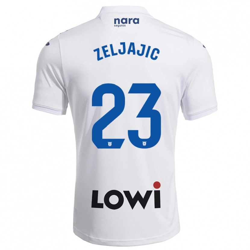 Danxen Bambino Maglia Stanislav Zeljajic #23 Bianco Blu Scuro Kit Gara Home 2025/26 Maglietta